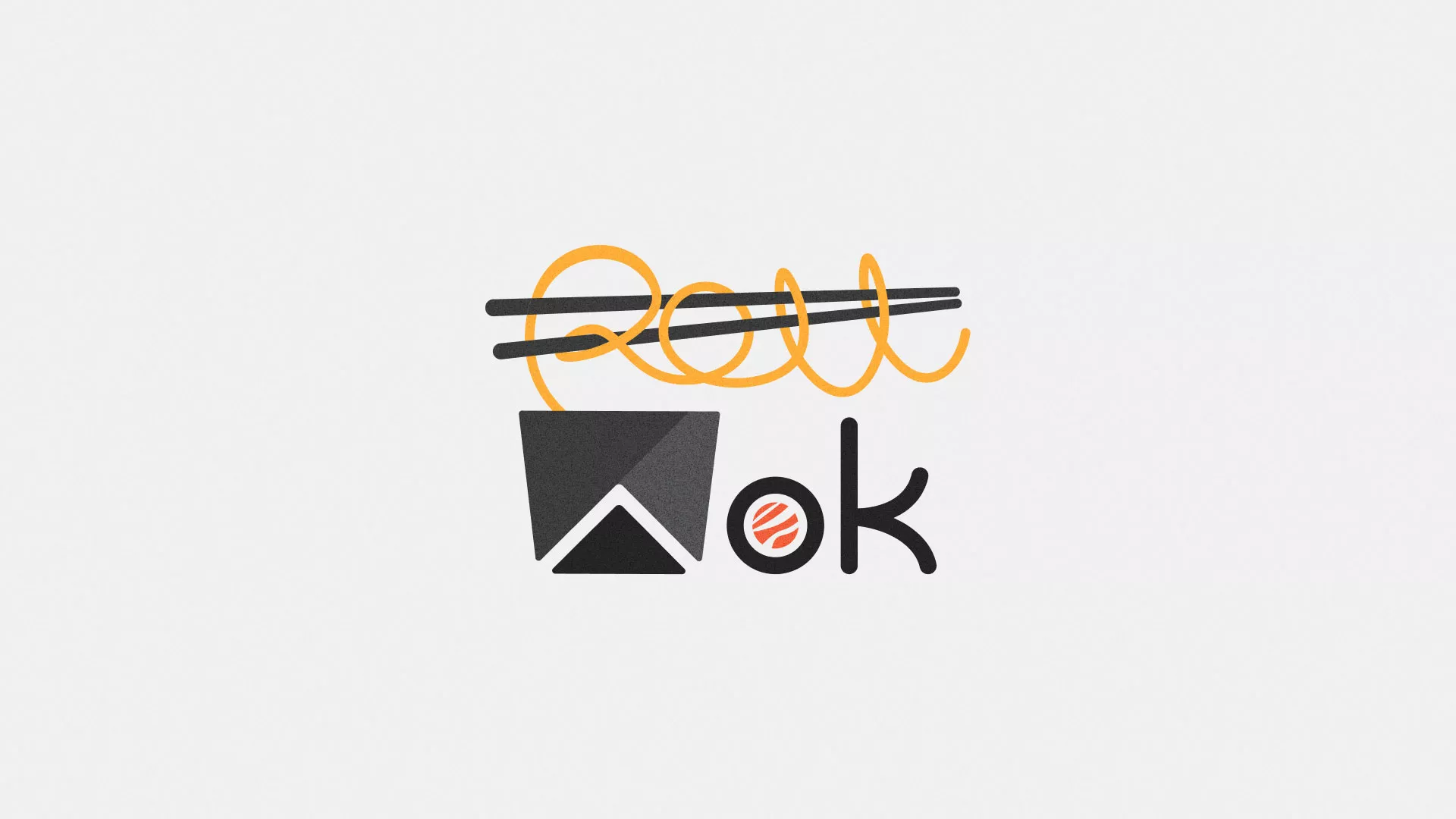 Разработка логотипа суши-бара «Roll Wok Club» в Истре
